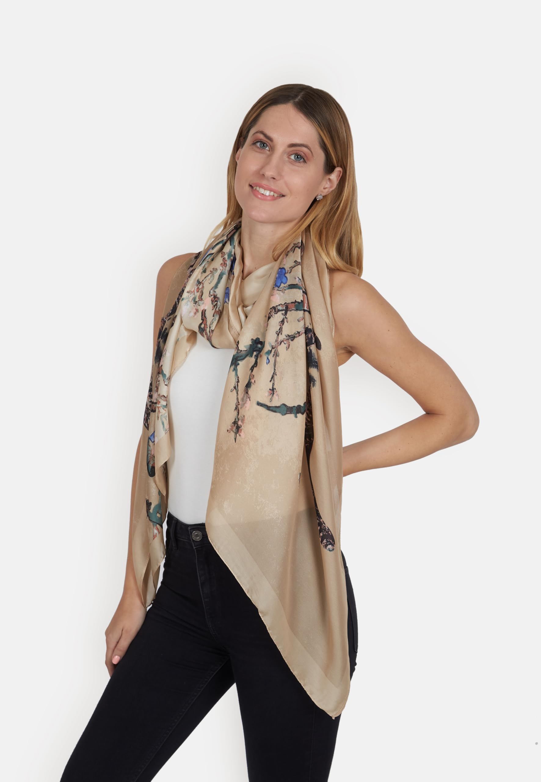 Trillion London Spring Collection | Designer Silk Scarf For Women | Lightweight Silk Scarves | Travelling & Gifting - Image 3