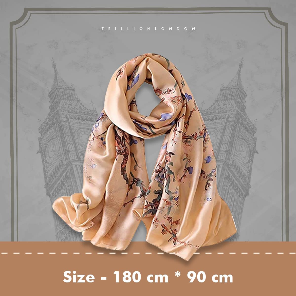 Trillion London Spring Collection | Designer Silk Scarf For Women | Lightweight Silk Scarves | Travelling & Gifting - Image 6