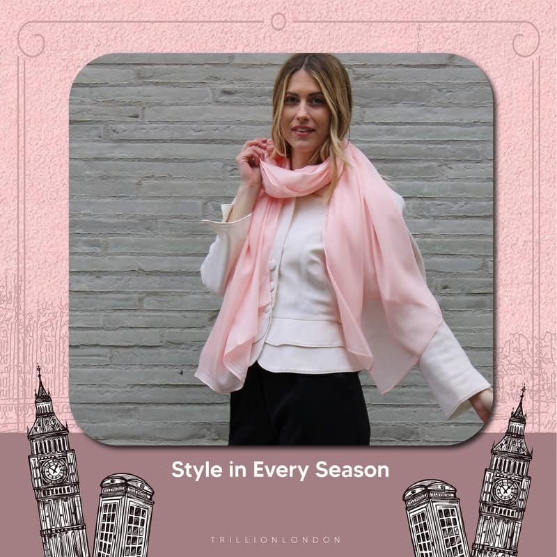 Trillion London Spring Collection | Designer Silk Scarf For Women | Lightweight Silk Scarves | Travelling & Gifting - Image 8