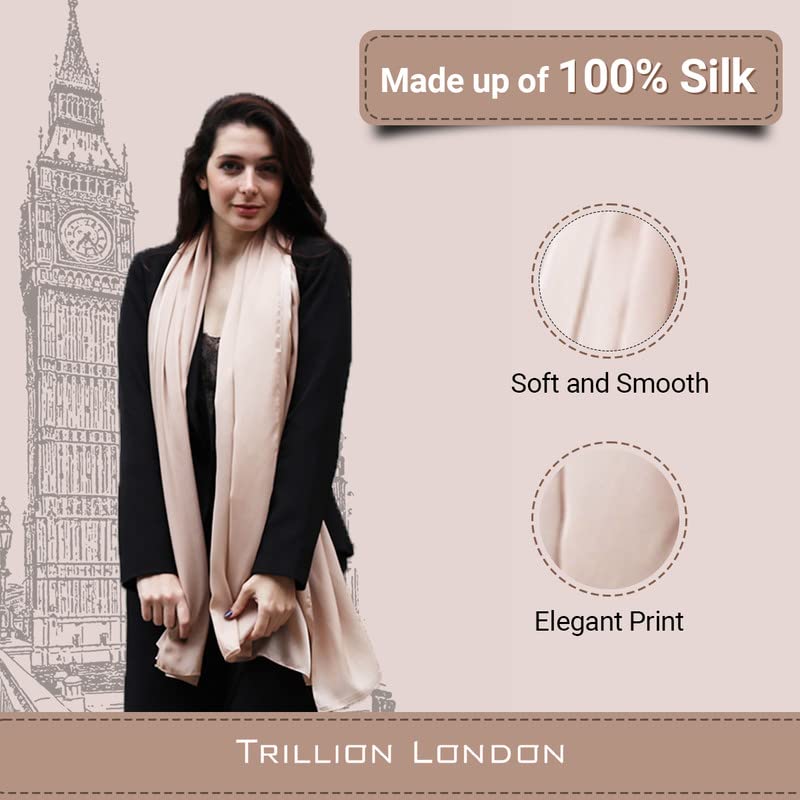 Trillion London Spring Collection | Designer Silk Scarf For Women | Lightweight Silk Scarves | Travelling & Gifting - Image 4