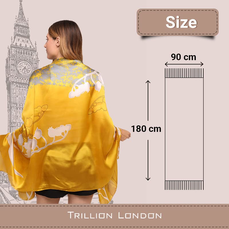 Trillion London Spring Collection | Designer Silk Scarf For Women | Lightweight Silk Scarves | Travelling & Gifting - Image 6