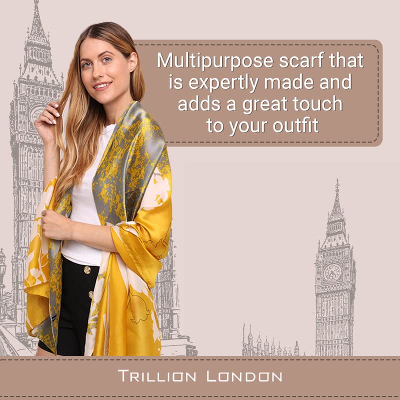 Trillion London Spring Collection | Designer Silk Scarf For Women | Lightweight Silk Scarves | Travelling & Gifting - Image 7