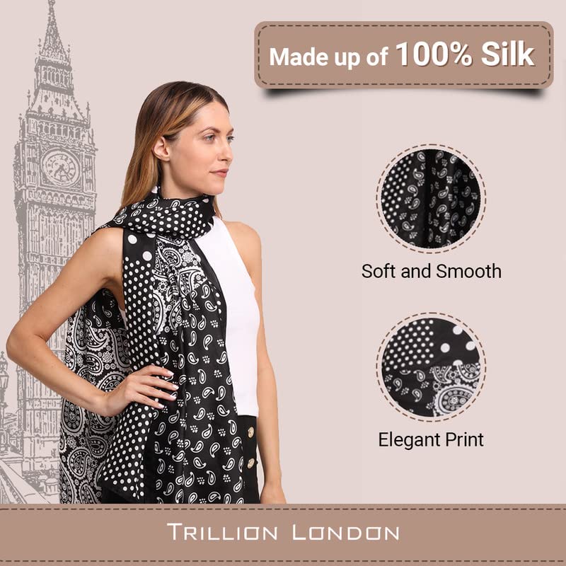 Trillion London Spring Collection | Designer Silk Scarf For Women | Lightweight Silk Scarves | Travelling & Gifting - Image 4