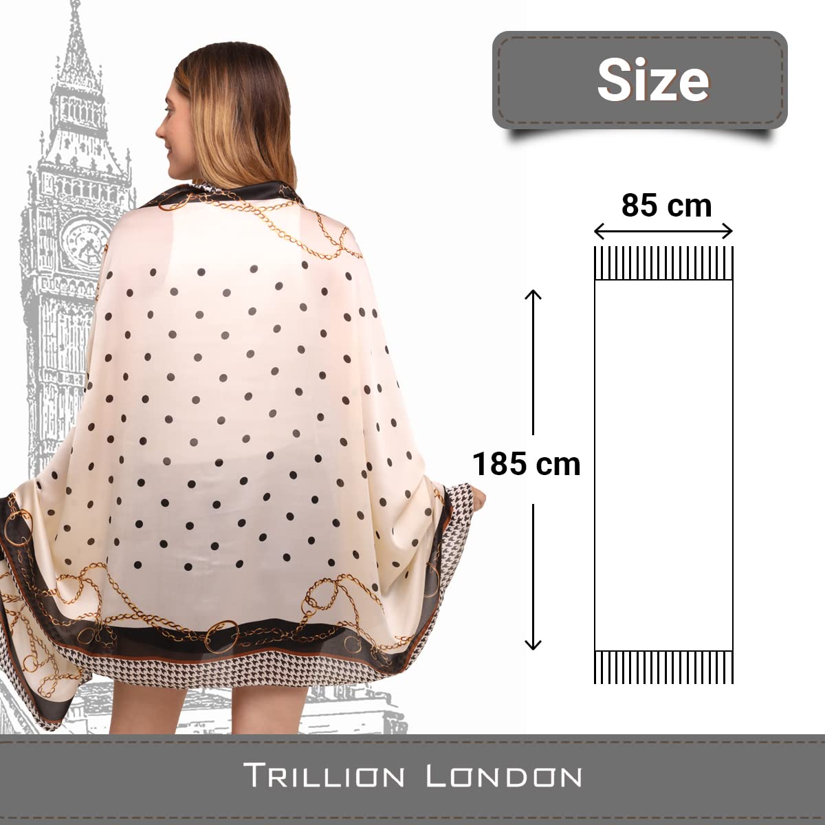 Trillion London Spring Collection | Designer Silk Scarf For Women | Lightweight Silk Scarves | Travelling & Gifting - Image 5