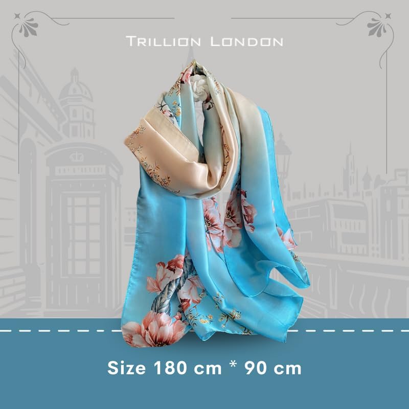 Trillion London Spring Collection | Designer Silk Scarf For Women | Lightweight Silk Scarves | Travelling & Gifting - Image 6
