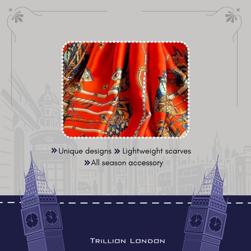 Trillion London Spring Collection | Designer Silk Scarf For Women | Lightweight Silk Scarves | Travelling & Gifting - Image 4