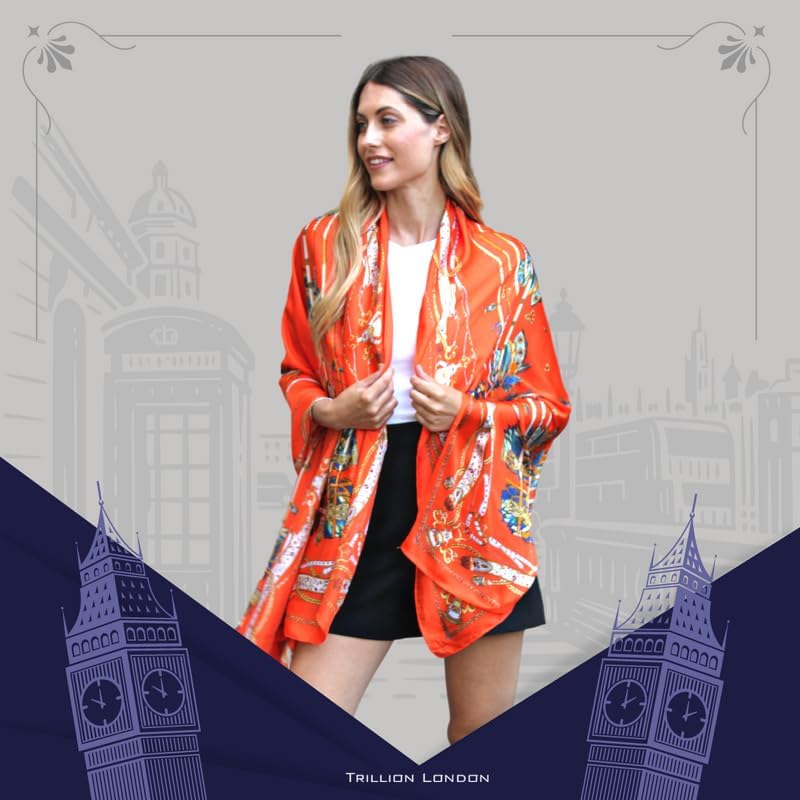 Trillion London Spring Collection | Designer Silk Scarf For Women | Lightweight Silk Scarves | Travelling & Gifting - Image 7