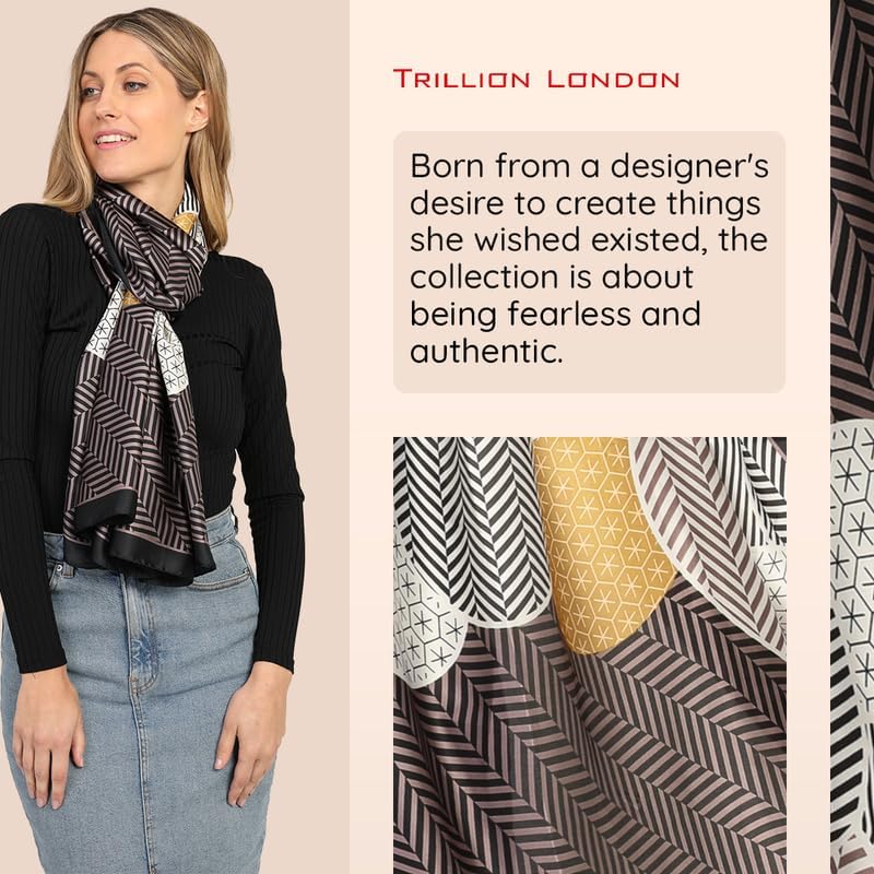 Trillion London Spring Collection | Designer Silk Scarf For Women | Lightweight Silk Scarves | Travelling & Gifting - Image 7
