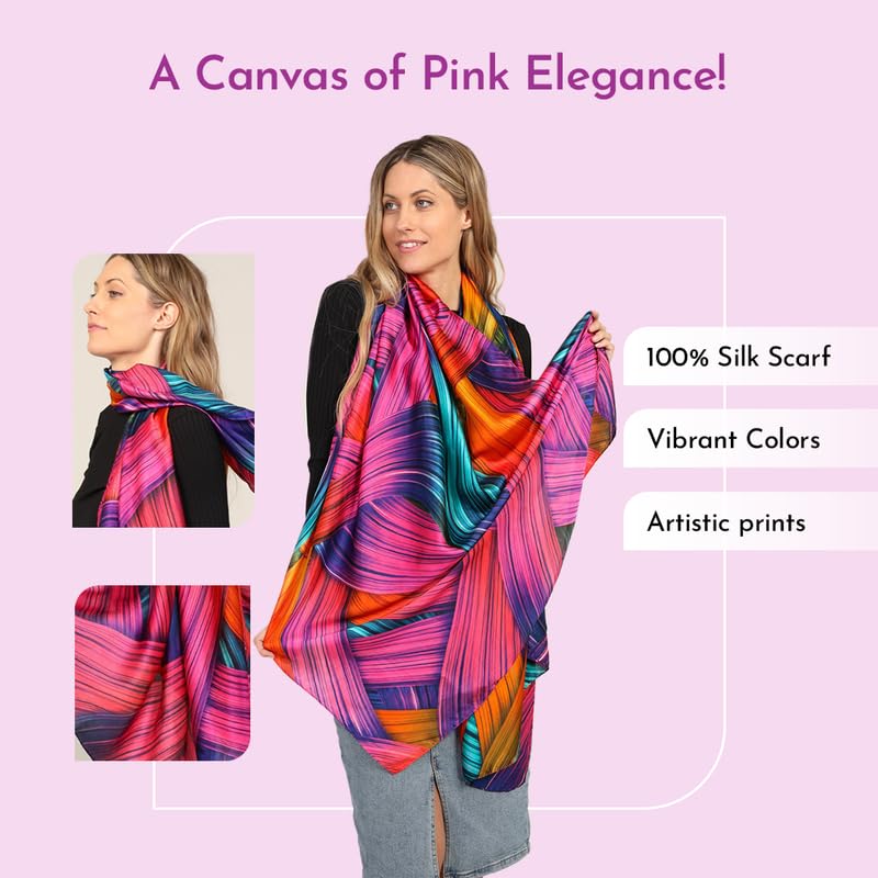 Trillion London Spring Collection | Designer Silk Scarf For Women | Lightweight Silk Scarves | Travelling & Gifting - Image 3