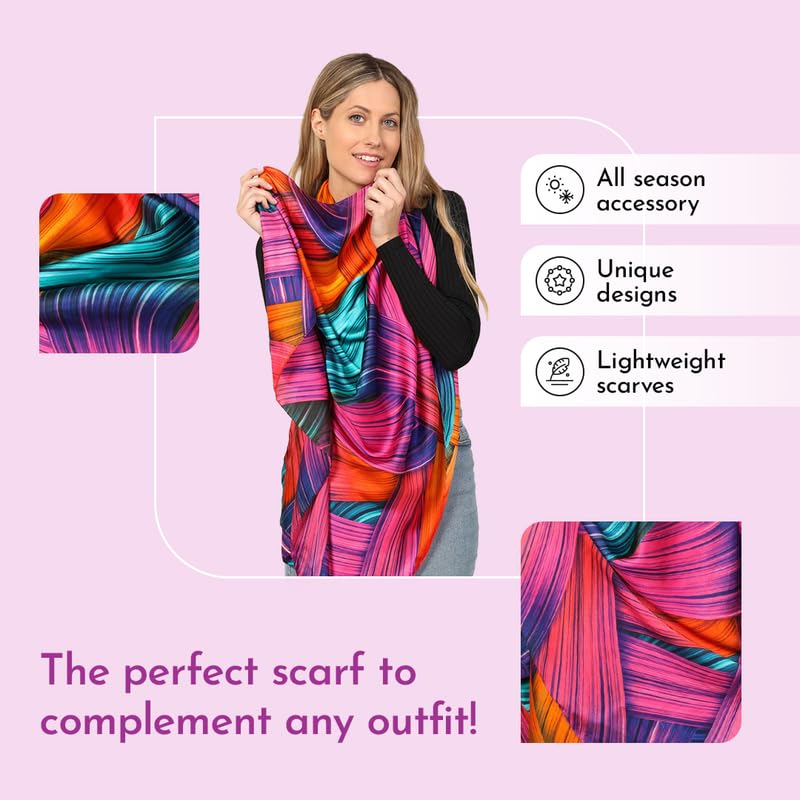 Trillion London Spring Collection | Designer Silk Scarf For Women | Lightweight Silk Scarves | Travelling & Gifting - Image 4