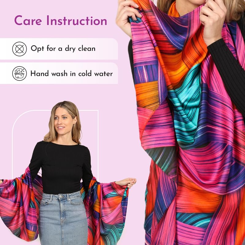 Trillion London Spring Collection | Designer Silk Scarf For Women | Lightweight Silk Scarves | Travelling & Gifting - Image 6